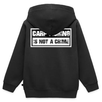 Carp Fishing is not a crime - Kinder Premium Organic Zip Hoodie - Schwarz - Hinten - AI Model Kid Male (0cm)
