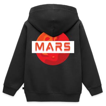 Mission MARS ! - Sweat Premium à capuche zippé enfant bio - noir - Dos - AI Model Kid Male (0cm)