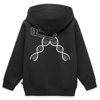 Charpentier Artisan Raboteuse Menuiserie Charpentier - Sweat Premium à capuche zippé enfant bio - noir - Dos - AI Model Kid Male (0cm)