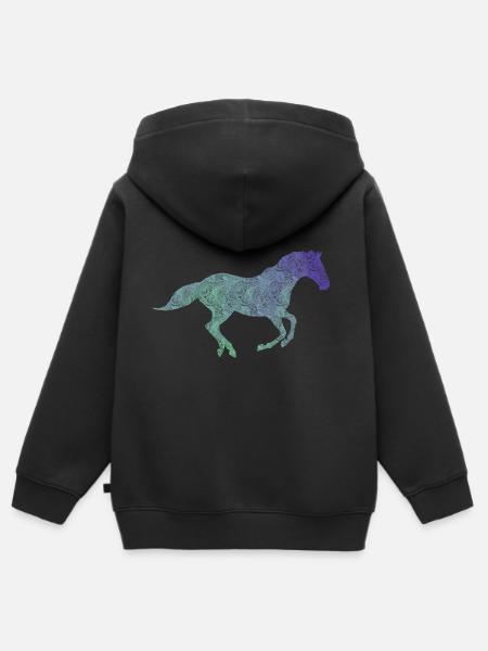 Beauty - Kinder Premium Organic Zip Hoodie - Schwarz