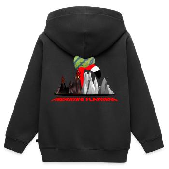 FF Volcano Mountains - Kinder Premium Organic Zip Hoodie - Schwarz - Hinten - AI Model Kid Male (0cm)