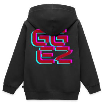 GG EZ - Sweat Premium à capuche zippé enfant bio - noir - Dos - AI Model Kid Male (0cm)
