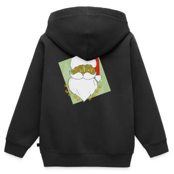 Nicholas HohoHO! - Kinder Premium Organic Zip Hoodie - Schwarz - Hinten - AI Model Kid Male (0cm)
