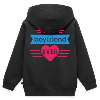 BESTER FREUND ALLER ZEITEN - Kinder Premium Organic Zip Hoodie - Schwarz - Hinten - AI Model Kid Male (0cm)