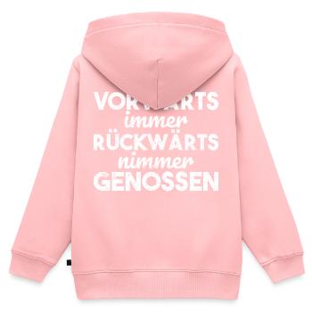 DDR Nostalgie Spruch Geschenk - Kinder Premium Organic Zip Hoodie - Rosa - Hinten - AI Model Kid Female (0cm)