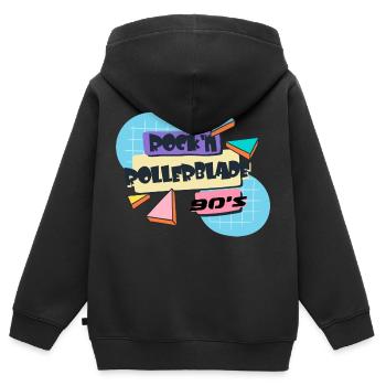 Rock n rollerblade - Sweat Premium à capuche zippé enfant bio - noir - Dos - AI Model Kid Male (0cm)