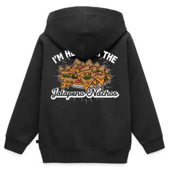 Nachos Jalapenos Mexico Cheese Mexican cuisine - Kinder Premium Organic Zip Hoodie - Schwarz - Hinten - AI Model Kid Male (0cm)