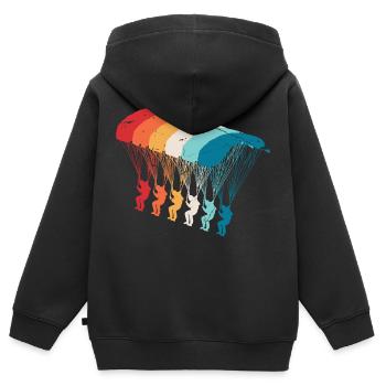 Skydive Evolution: Skydiver Design - Sweat Premium à capuche zippé enfant bio - noir - Dos - AI Model Kid Male (0cm)