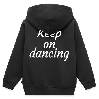 Dancing Dance Music - Kids Premium Organic Zip-up Hoodie - black - Back - AI Model Kid Male (0cm)