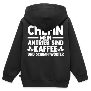 Arbeit Kollegen Büro Teamleiter Führungskraft Chef - Kinder Premium Organic Zip Hoodie - Schwarz - Hinten - AI Model Kid Male (0cm)
