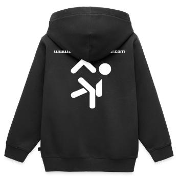 Jumper 3 - Kids Premium Organic Zip-up Hoodie - black - Back - AI Model Kid Male (0cm)