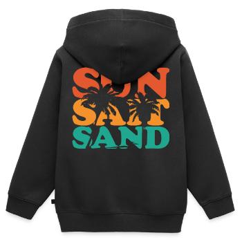 Surfing Surfboard Surfer Wassersport - Kinder Premium Organic Zip Hoodie - Schwarz - Hinten - AI Model Kid Male (0cm)