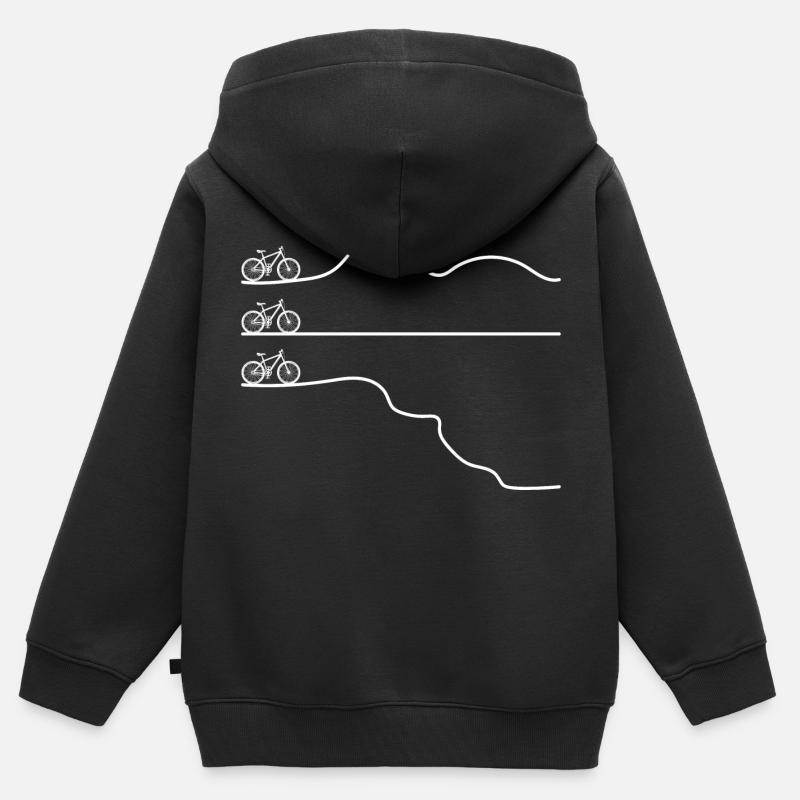 Cycliste cycliste - Sweat Premium à capuche zippé enfant bio - noir