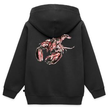hummer - Kinder Premium Organic Zip Hoodie - Schwarz - Hinten - AI Model Kid Male (0cm)
