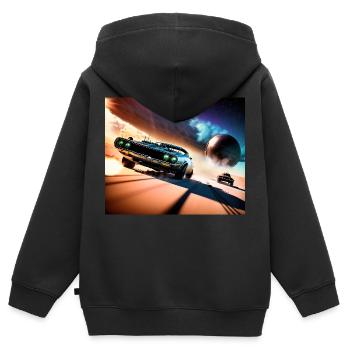 Mad and Furious #3 - Kids Premium Organic Zip-up Hoodie - black - Back - AI Model Kid Male (0cm)