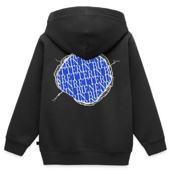 bienen lieben weihnachten freund spruch katze - Kinder Premium Organic Zip Hoodie - Schwarz - Hinten - AI Model Kid Male (0cm)