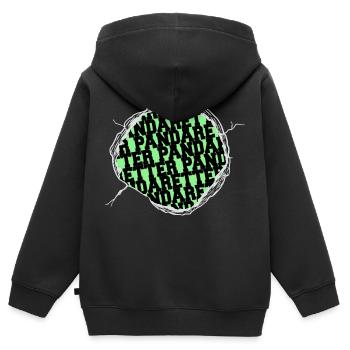 tierschützer spaß animalliberationfront zitat - Kinder Premium Organic Zip Hoodie - Schwarz - Hinten - AI Model Kid Male (0cm)