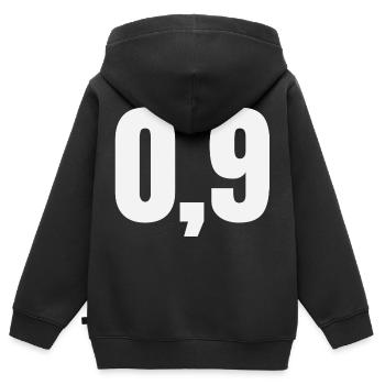 0,9 - Kinder Premium Organic Zip Hoodie - Schwarz - Hinten - AI Model Kid Male (0cm)