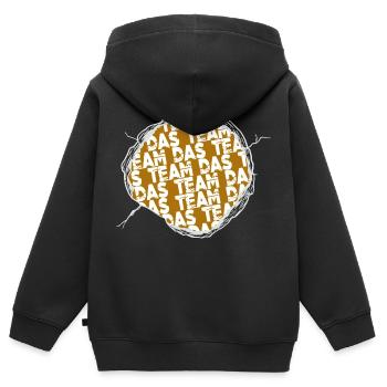 Cadeau de Noël Cadeau d’anniversaire - Sweat Premium à capuche zippé enfant bio - noir - Dos - AI Model Kid Male (0cm)
