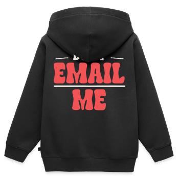 Ne m’envoyez pas d’e-mail - L’humour au bureau - Sweat Premium à capuche zippé enfant bio - noir - Dos - AI Model Kid Male (0cm)