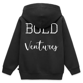 Communauté de start-up de blagues sur les risques et les récompenses - Sweat Premium à capuche zippé enfant bio - noir - Dos - AI Model Kid Male (0cm)