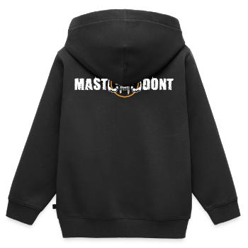 Mastodont Logo by Dalke Fishing - Kids Premium Organic Zip-up Hoodie - black - Back - AI Model Kid Male (0cm)