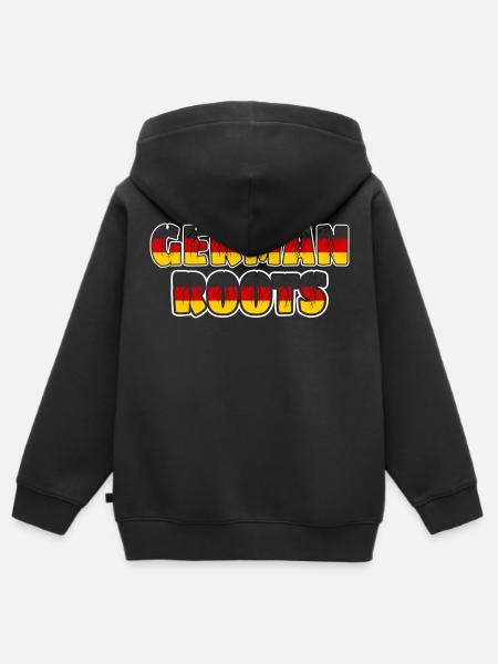 Deutsche Wurzeln Deutsche Herkunft - Kinder Premium Organic Zip Hoodie - Schwarz