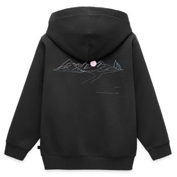 Ruhige Alpendämmerung Tranquille Alpine Dawn - Sweat Premium à capuche zippé enfant bio - noir - Dos - AI Model Kid Male (0cm)