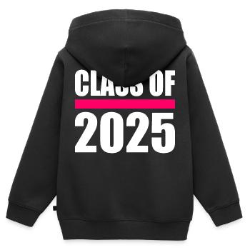 Class of 2025 - Kids Premium Organic Zip-up Hoodie - black - Back - AI Model Kid Male (0cm)
