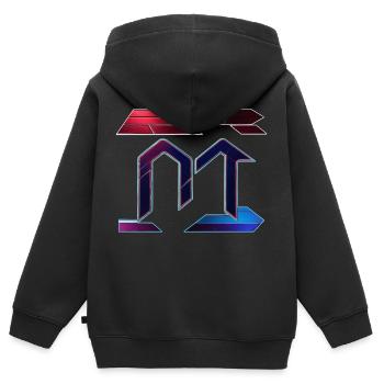 die Nachricht - Kinder Premium Organic Zip Hoodie - Schwarz - Hinten - AI Model Kid Male (0cm)