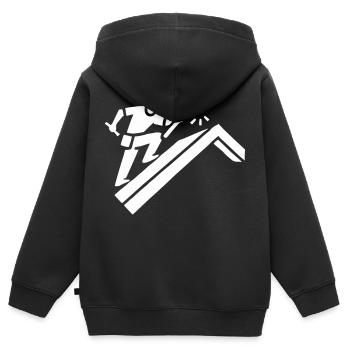 Couvreur - Sweat Premium à capuche zippé enfant bio - noir - Dos - AI Model Kid Male (0cm)