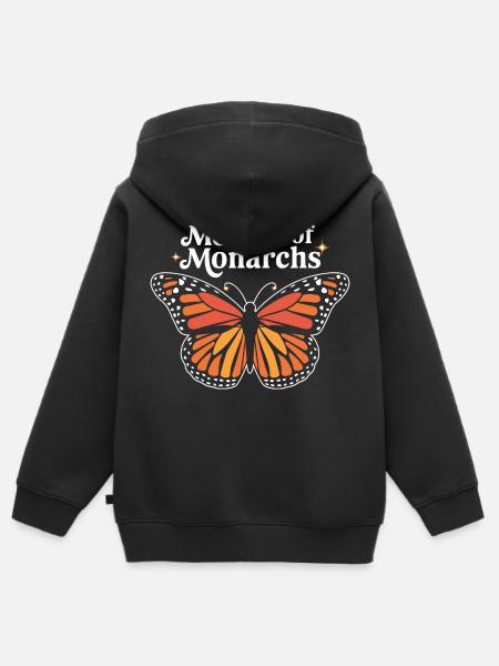 Monarchfalter: Könige der Lüfte - Kinder Premium Organic Zip Hoodie - Schwarz