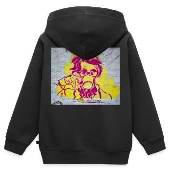 Urban Art - Kinder Premium Organic Zip Hoodie - Schwarz - Hinten - AI Model Kid Male (0cm)