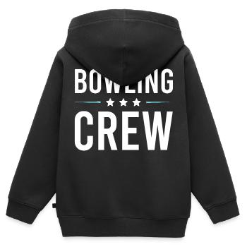 Équipe de bowling - Sweat Premium à capuche zippé enfant bio - noir - Dos - AI Model Kid Male (0cm)