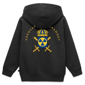 Le programme suédois d’armement nucléaire - Sweat Premium à capuche zippé enfant bio - noir - Dos - AI Model Kid Male (0cm)