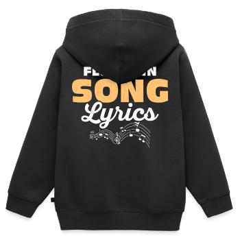 Fluent In Song Lyrics Singing Singer - Kinder Premium Organic Zip Hoodie - Schwarz - Hinten - AI Model Kid Male (0cm)