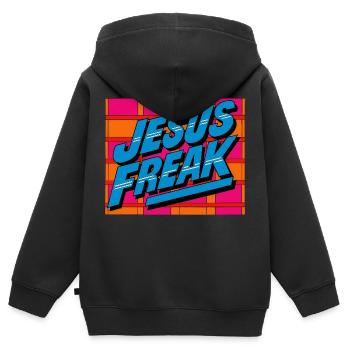 Jesus-Freak - Kinder Premium Organic Zip Hoodie - Schwarz - Hinten - AI Model Kid Male (0cm)