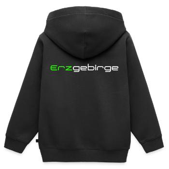 Erzgebirge - Kinder Premium Organic Zip Hoodie - Schwarz - Hinten - AI Model Kid Male (0cm)