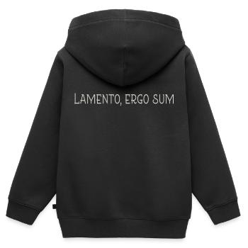 Se lamenter - Sweat Premium à capuche zippé enfant bio - noir - Dos - AI Model Kid Male (0cm)