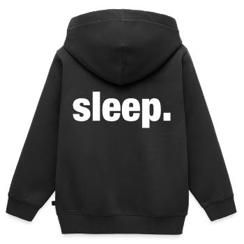 dormir. - Sweat Premium à capuche zippé enfant bio - noir - Dos - AI Model Kid Male (0cm)