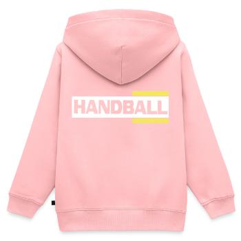 handball handballer vereinslogo - Kinder Premium Organic Zip Hoodie - Rosa - Hinten - AI Model Kid Female (0cm)