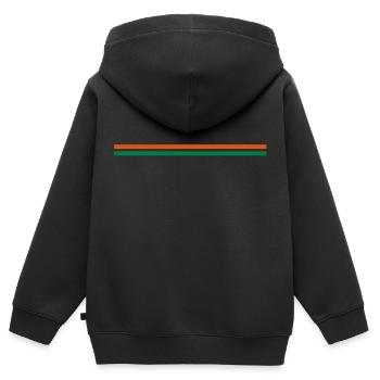 striche - Kinder Premium Organic Zip Hoodie - Schwarz - Hinten - AI Model Kid Male (0cm)