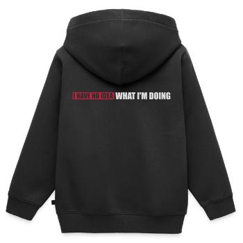 Aucune idée - Sweat Premium à capuche zippé enfant bio - noir - Dos - AI Model Kid Male (0cm)