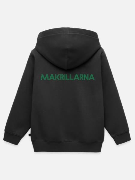 Makrillarna - Hoodie Premium med dragkedja barn ekologisk - svart