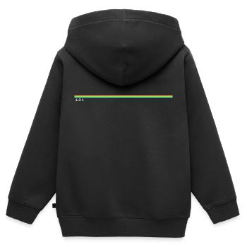 48k zx spectrum inspired rainbow stripe - Kids Premium Organic Zip-up Hoodie - black - Back - AI Model Kid Male (0cm)