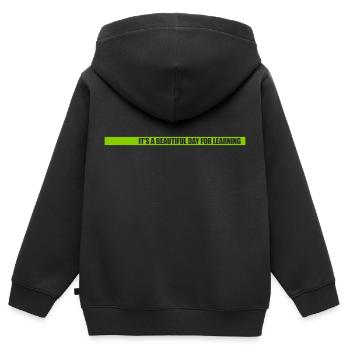 beautiful day for learning - Kids Premium Organic Zip-up Hoodie - black - Back - AI Model Kid Male (0cm)