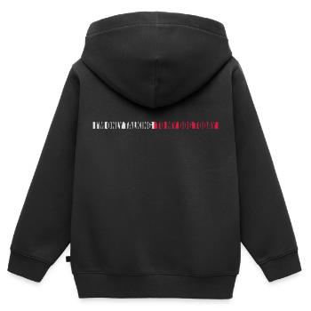 only talking to dog - Kids Premium Organic Zip-up Hoodie - black - Back - AI Model Kid Male (0cm)
