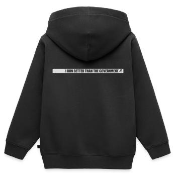 mieux fonctionner que le gouvernement - Sweat Premium à capuche zippé enfant bio - noir - Dos - AI Model Kid Male (0cm)