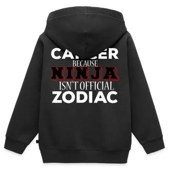 Sternzeichen Krebs / Zodiac Cancer - Kinder Premium Organic Zip Hoodie - Schwarz - Hinten - AI Model Kid Male (0cm)