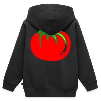 tomate - Sweat Premium à capuche zippé enfant bio - noir - Dos - AI Model Kid Male (0cm)